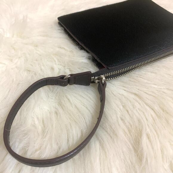 ANN TAYLOR LOFT Black Calf Hair & Brown Leather Demi Bag Clutch Purse - Picture 6 of 15